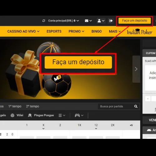 clique no botão e vá para o menu onde podemos escolher um método de depósito