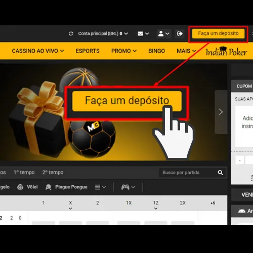 clique no botão e vá para o menu onde podemos escolher um método de depósito