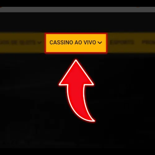 Encontre a seção Live Casino e clique nela