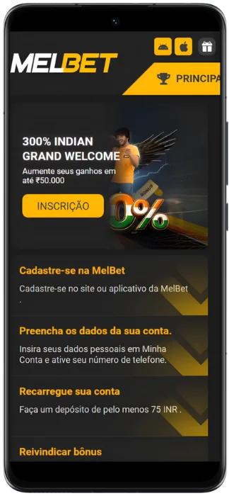 Melbet Captura de tela das promoções atuais